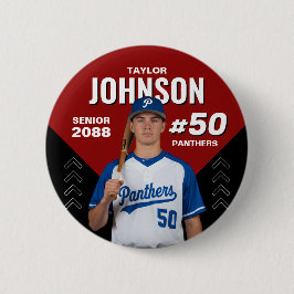 Chapa Redonda De 5 Cm Baseball Team Senior Night Custom Color Sports