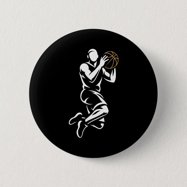 Chapa Redonda De 5 Cm Basketball Player  (Anverso)