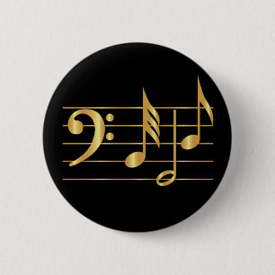 Chapa Redonda De 5 Cm Bass clef