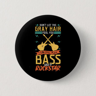 Chapa Redonda De 5 Cm Bass Player Men Bass Guitar Player Battend