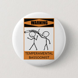 Chapa Redonda De 5 Cm Bassoonist temperamental amonestador