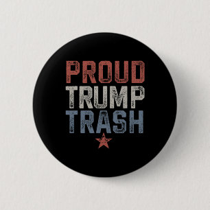 Chapa Redonda De 5 Cm Basura: Trump, basura, trucha, Trump 2024