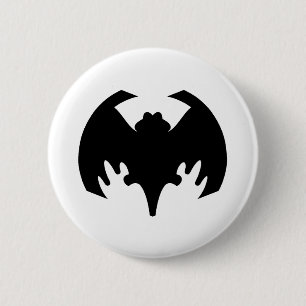 Chapa Redonda De 5 Cm Bat Black The MUSEUM Zazzle Gifts