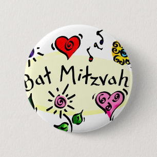 Chapa Redonda De 5 Cm Bat Mitzvah