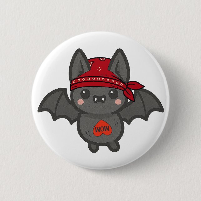 Chapa Redonda De 5 Cm Bat to the Bone Button (Anverso)