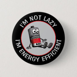 Chapa Redonda De 5 Cm Batería baja divertida