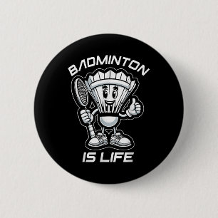 Chapa Redonda De 5 Cm Batería De Personalizado Badminton For ever Y Grap