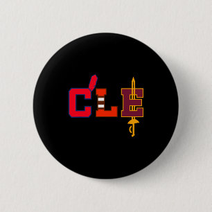 Chapa Redonda De 5 Cm Bates de béisbol de Cleveland Vintage Ohio Cle Ret