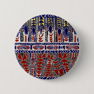 Chapa Redonda De 5 Cm Batik de Samoa de los Mares del Sur