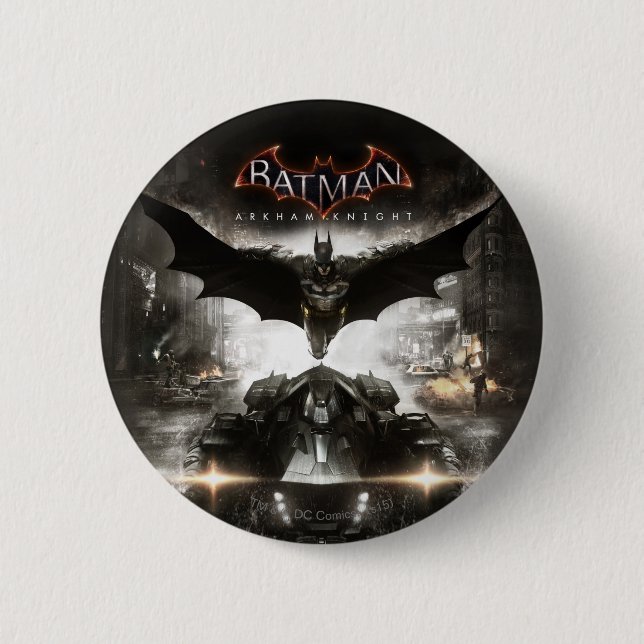 Chapa Redonda De 5 Cm Batman Arkham Knight Key Art (Anverso)