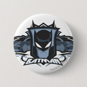 Chapa Redonda De 5 Cm Batman con batmobiles