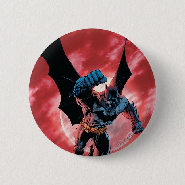 Chapa Redonda De 5 Cm Batman Firey Sky (Anverso)
