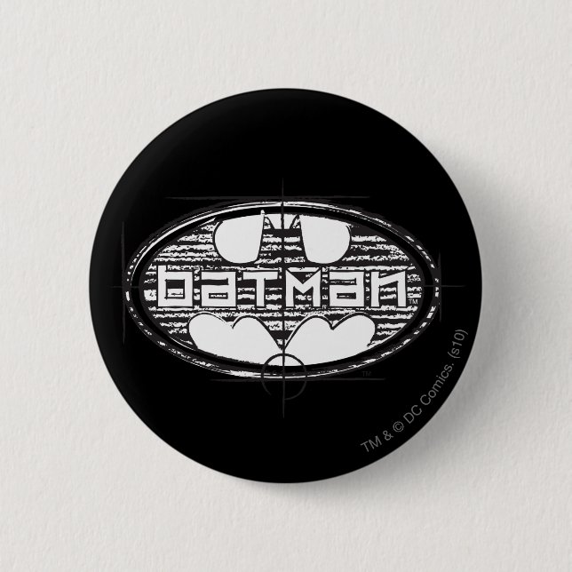 Chapa Redonda De 5 Cm Batman | Logo de Borrador (Anverso)