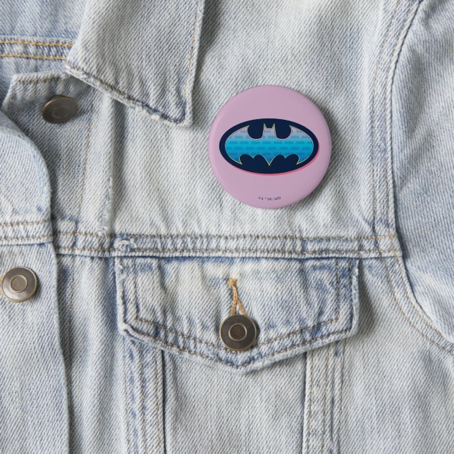 Chapa Redonda De 5 Cm Batman | Símbolo rosa y azul (In situ)
