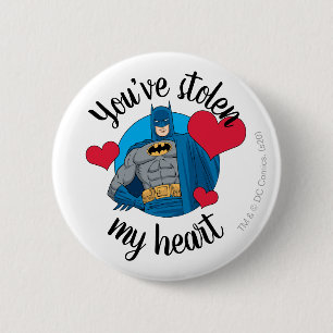 Chapa Redonda De 5 Cm Batman Valentine   Me has robado el corazón