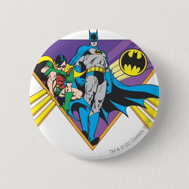 Chapa Redonda De 5 Cm Batman y Robin 2 (Anverso)