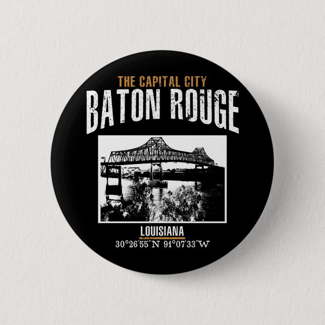 Chapa Redonda De 5 Cm Baton Rouge (Anverso)