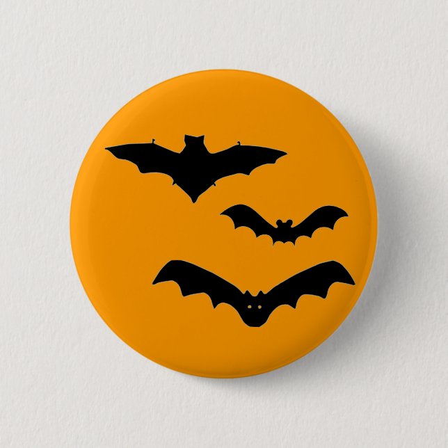 Chapa Redonda De 5 Cm Bats de Halloween (Anverso)