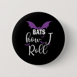 Chapa Redonda De 5 Cm Bats de Halloween Cómo hago el cumpleaños
