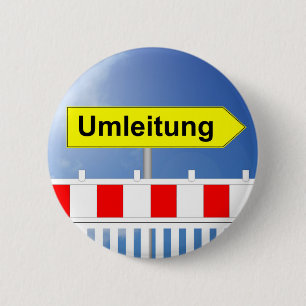 Chapa Redonda De 5 Cm Baustelle, Umleitung y Baustellenabsperrung