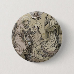 Chapa Redonda De 5 Cm Bautismo de Cristo - Muere Taufe Christo