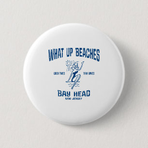 Chapa Redonda De 5 Cm Bay Head Nueva Jersey Nj Camiseta Divertida de Pla