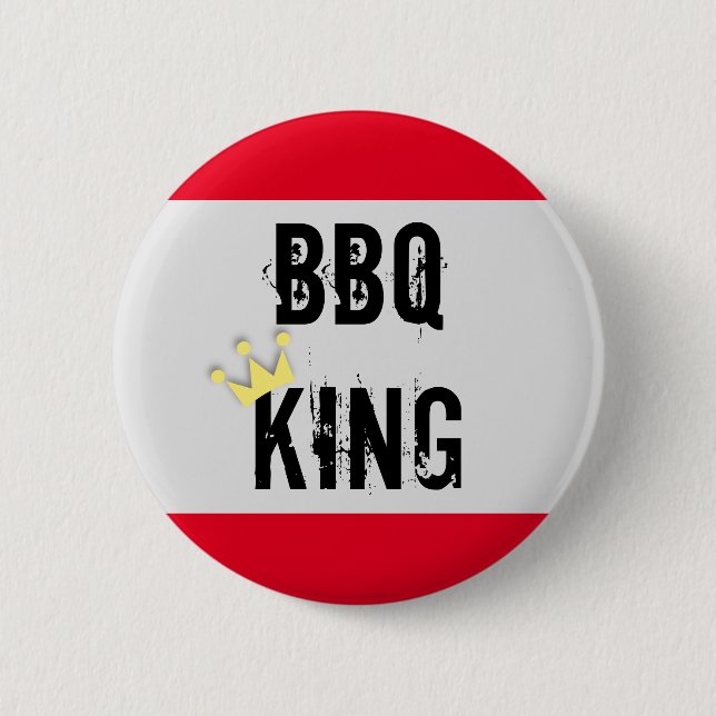 Chapa Redonda De 5 Cm BBQ King (Anverso)