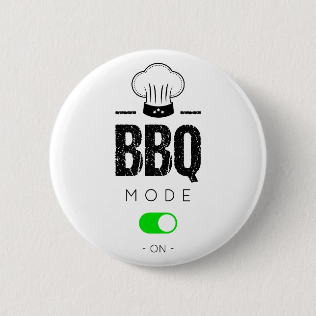 Chapa Redonda De 5 Cm BBQ mode on (Anverso)