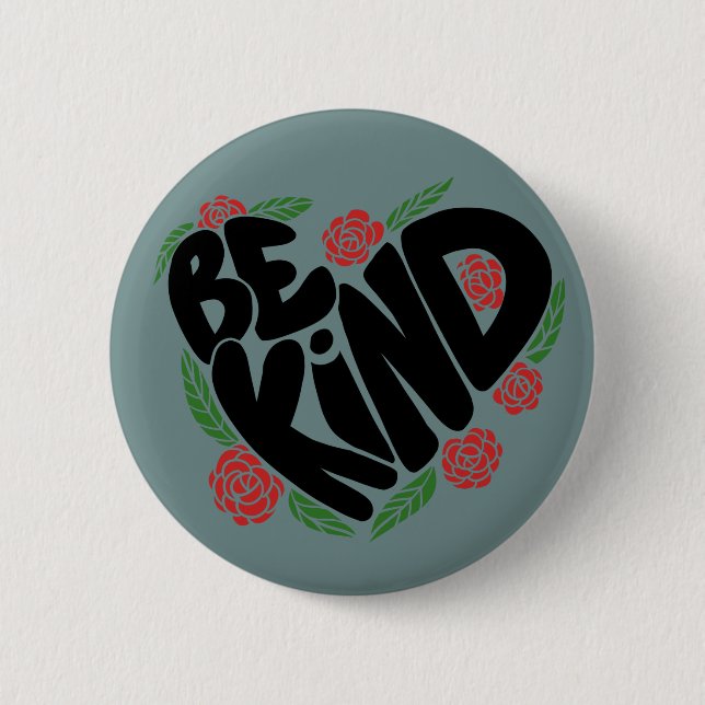 Chapa Redonda De 5 Cm Be Kind (Anverso)