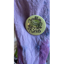 Chapa Redonda De 5 Cm Be Kind Frog