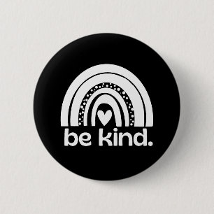 Chapa Redonda De 5 Cm Be Kind Rainbow