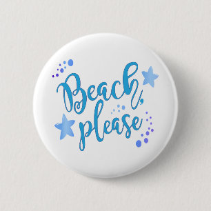 Chapa Redonda De 5 Cm Beach Please