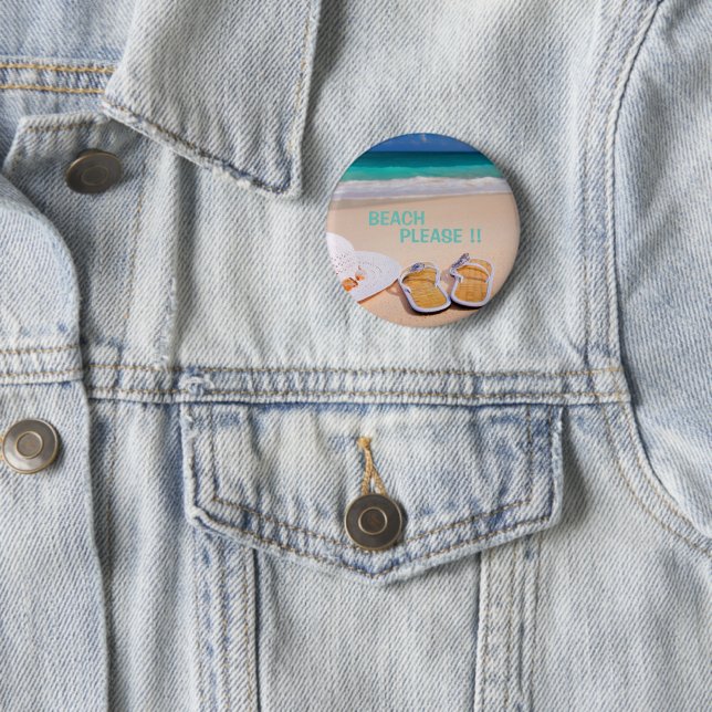 Chapa Redonda De 5 Cm Beach Please (In situ)