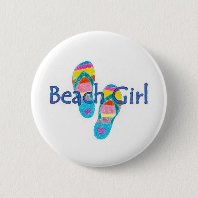 Chapa Redonda De 5 Cm beachgirl (Anverso)
