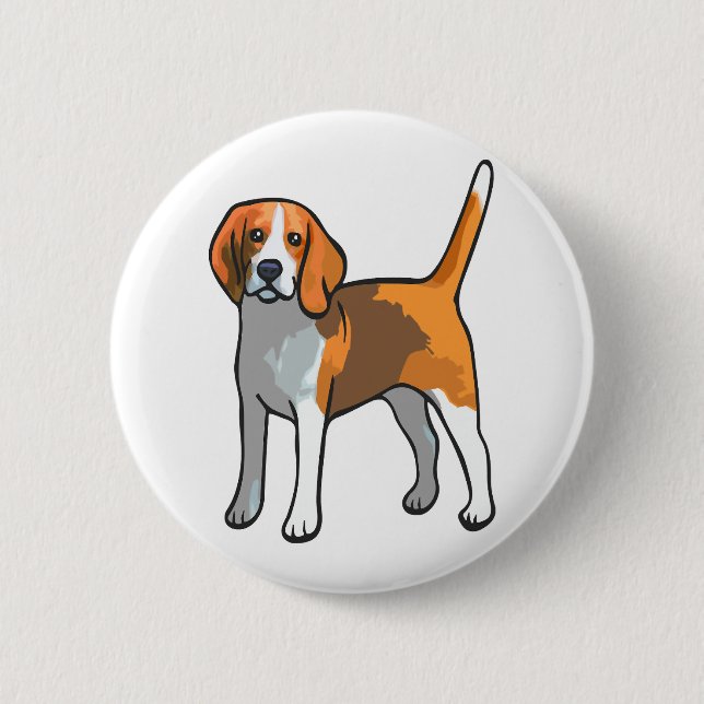 Chapa Redonda De 5 Cm Beagle Dog T Shirt (Anverso)
