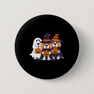 Chapa Redonda De 5 Cm Beagle Ghost Pumpkin Halloween Diseño Para Amor Pe