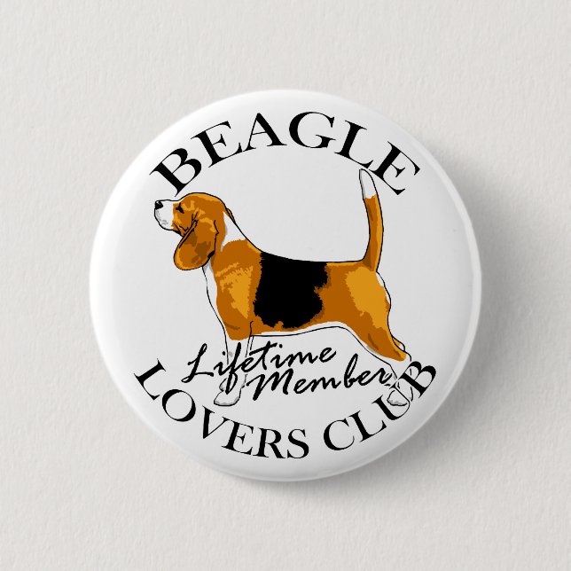 Chapa Redonda De 5 Cm Beagle Lovers Club (Anverso)