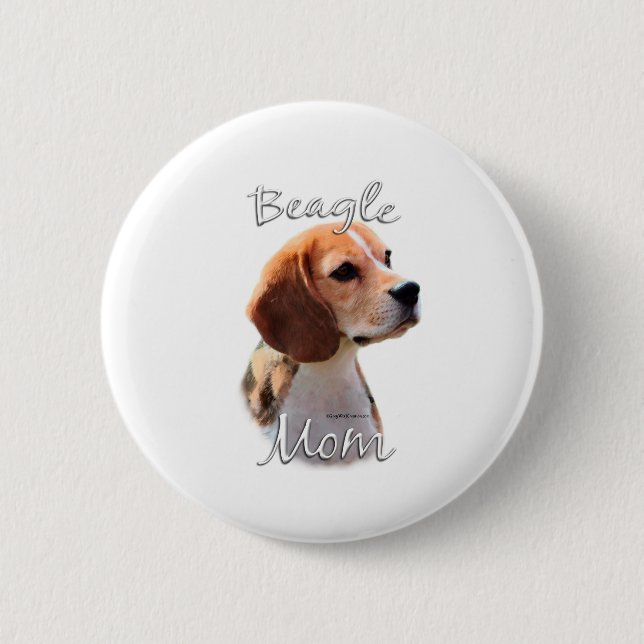 Chapa Redonda De 5 Cm Beagle Mom 2 (Anverso)