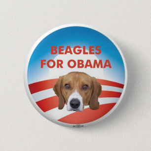 Chapa Redonda De 5 Cm Beagles para Obama