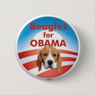 Chapa Redonda De 5 Cm Beagles para Obama