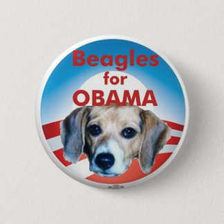 Chapa Redonda De 5 Cm Beagles para Obama