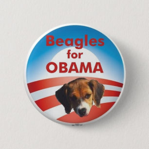 Chapa Redonda De 5 Cm Beagles para Obama