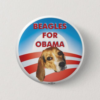 Chapa Redonda De 5 Cm Beagles para Obama