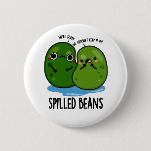Chapa Redonda De 5 Cm Beans Funny Veggie Bean Pun