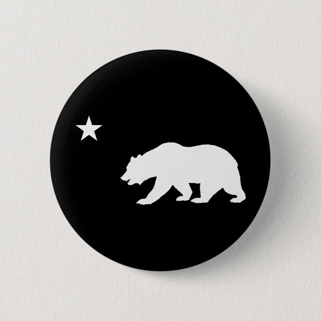 Chapa Redonda De 5 Cm Bear de California (Anverso)