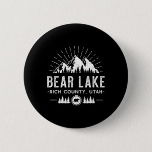 Chapa Redonda De 5 Cm Bear Lake Utah - Pescado para esquiar en montaña