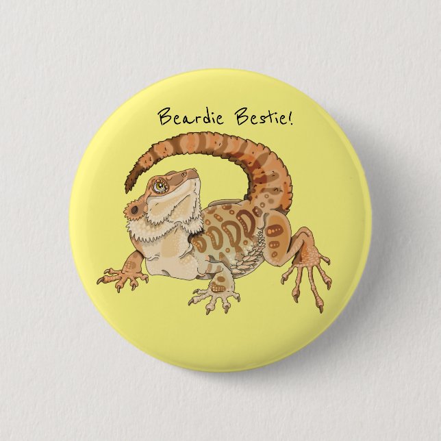 Chapa Redonda De 5 Cm ¡Beardie Bestie! (Anverso)
