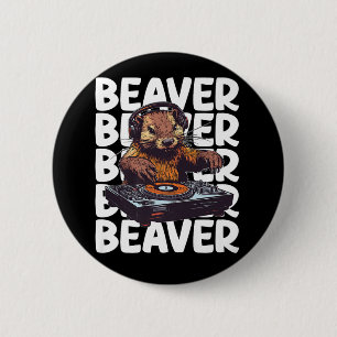 Chapa Redonda De 5 Cm Beaver Lover DJ