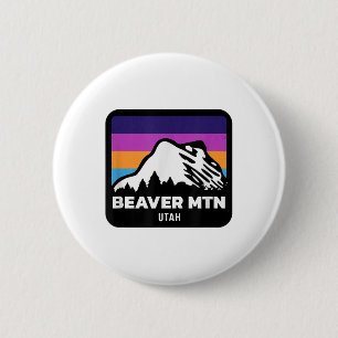 Chapa Redonda De 5 Cm Beaver Mountain Utah Skowboard Sk