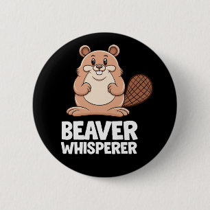 Chapa Redonda De 5 Cm Beaver Whisperer